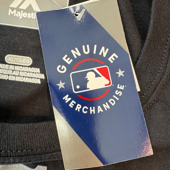 Colorado Rockies CR Majestic T-Shirt Mens XL Black MLB Baseball Crew Neck NWT - Picture 6 of 8